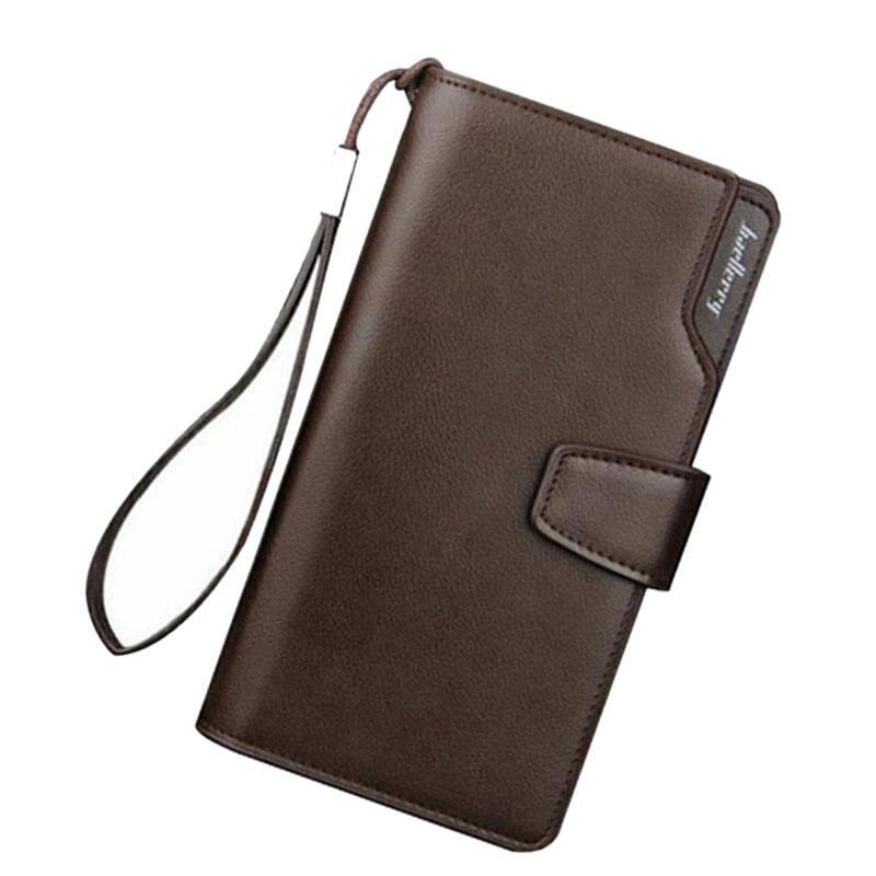 Baellerry Heren Portemonnees Ontwerp Portemonnee Casual Clutch Merk Leer Lang Merk Handtassen Voor Mannen Kaarthouder koffie