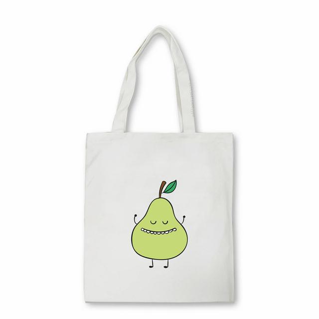 Aidegou20 Cartoon fruit Dames tas Schattige Avocado banaan Aardbei Cartoons Patroon Serie Schoudertas Mode Print Handtas Canvas Tas 24*26cm