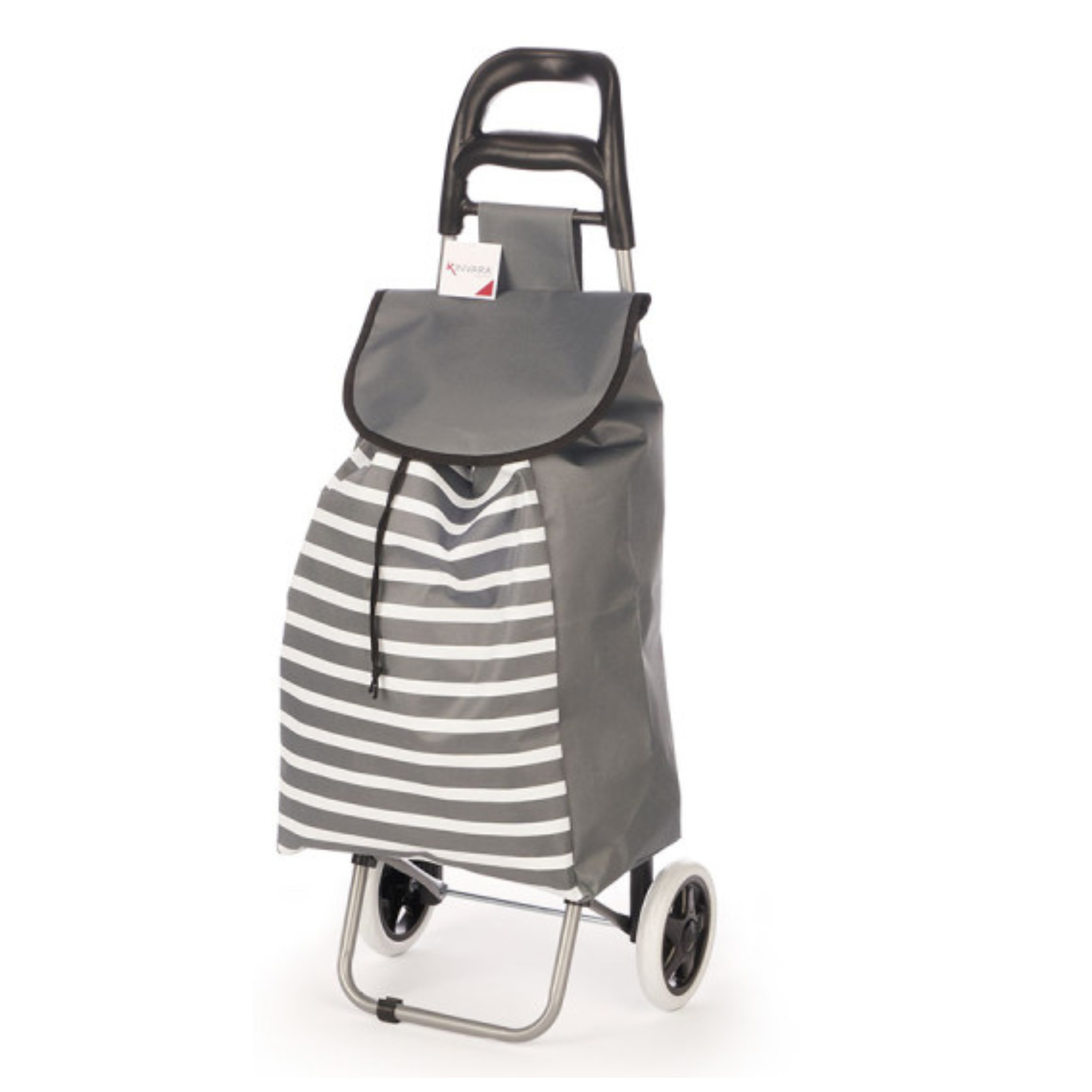Arte r egal Boodschappen trolley Stripe - 33 - grijs - 35x88 cm - met wielen -