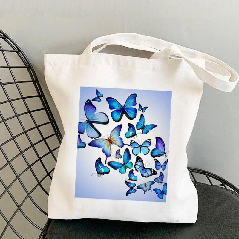 Aidegou19 2021 Shopper geel Cartoons BIJEN Bedrukte Tote Bag dames Harajuku shopper handtas meisje Schouder boodschappentas Dame Canvas Tas 25*30cm