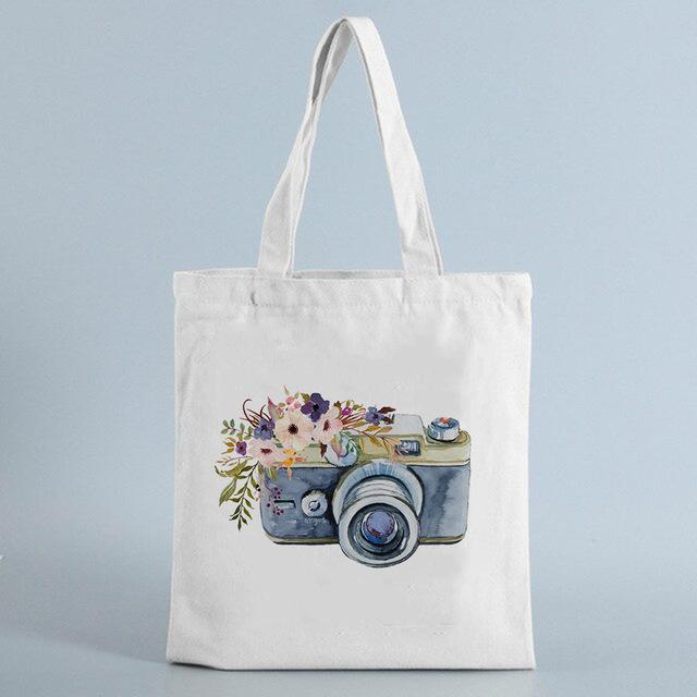 Aidegou19 Herbruikbare Eco-winkeltassen Canvas boekentas Hope World Print Vrouwelijke mode Schoudertas Handtas Dames opvouwbare shoppertas 24*26cm
