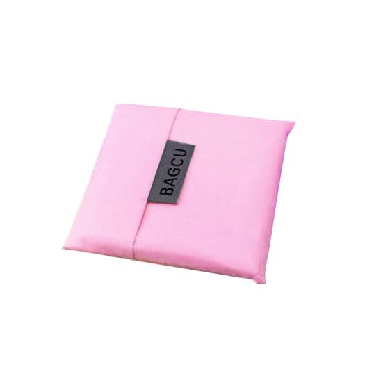 Worry free storage Draagbare opvouwbare boodschappentas met grote capaciteit, herbruikbare handtas met vierkant handvat roze