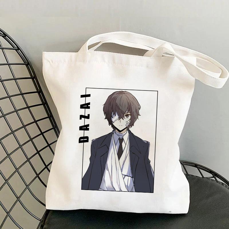 Aidegou2 Japan Anime Bungou Zwerfhonden Chuuya Nakahara Osamu Dazai Handtassen Schoudertassen Casual Winkelen Meisjes Handtas Vrouwen Canvas Tas 29*32cm