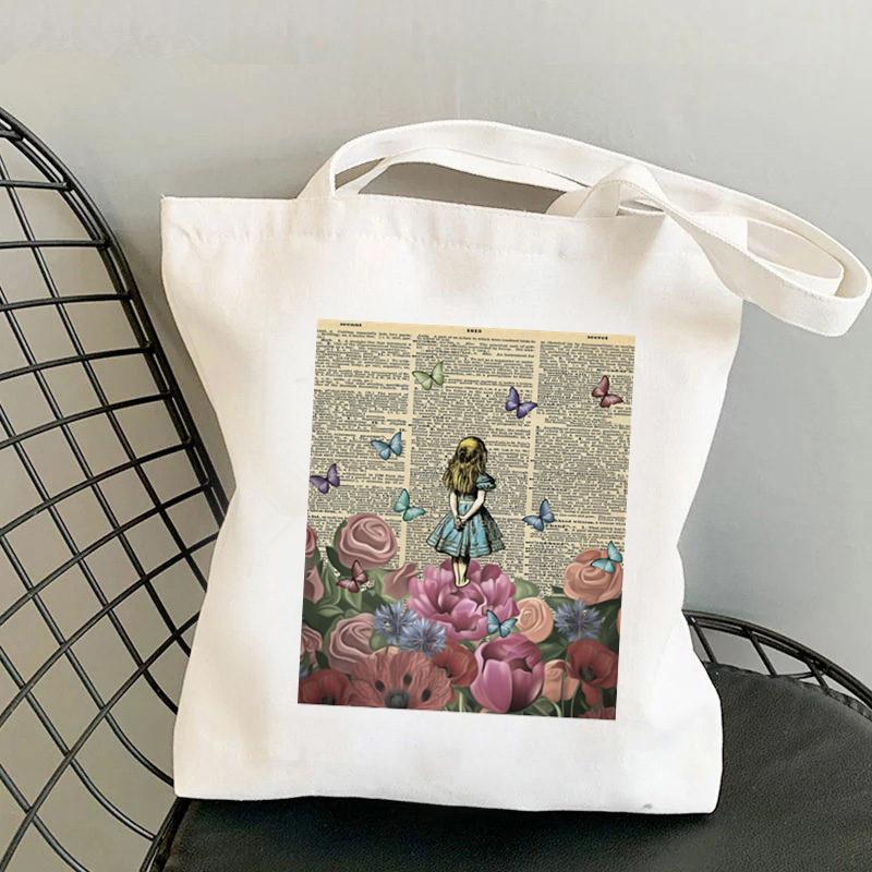 Iaidegou-2 Shopper Abstract Line Art Vrouw Bedrukte Tote Bag vrouwen Harajuku shopper handtas meisje Schouder boodschappentas Dame Canvas Tas 34*42cm