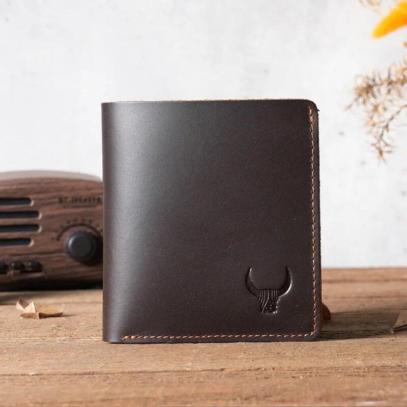 Rose Bag Handgemaakte volnerf leren portemonnee met muntzakje voor heren. Puur leer Billfold koeienhuid. Beste herenportemonnee lichtbruin
