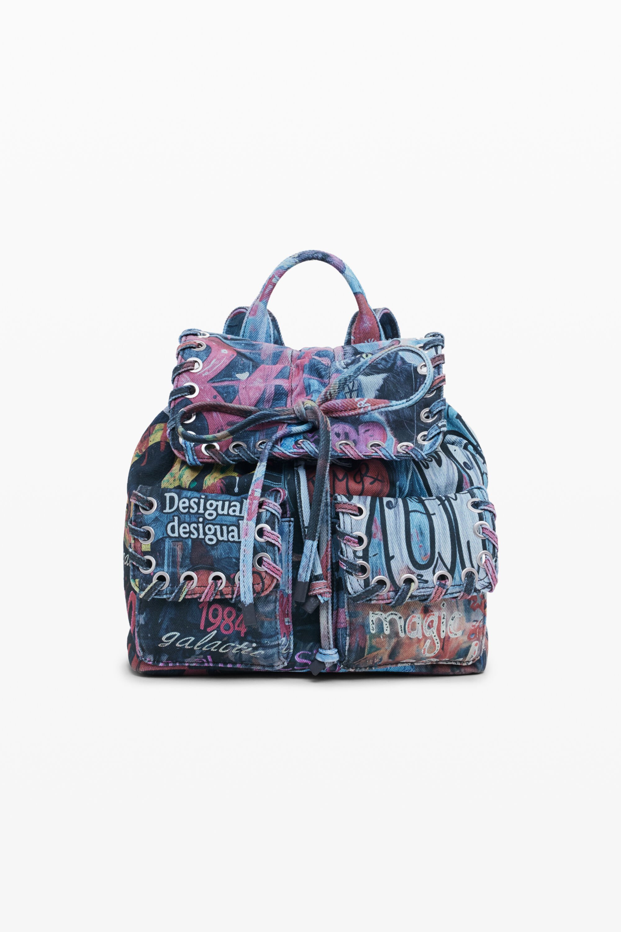 Desigual Kleine graffiti rugzak - MATERIAL FINISHES