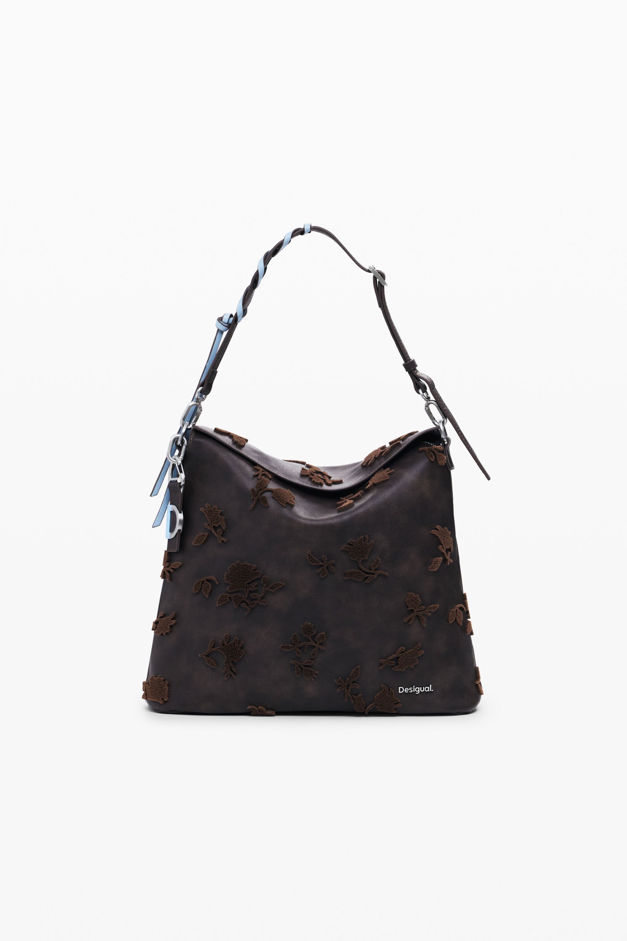 Desigual Grote omvormbare rugzak met flockprint - BROWN