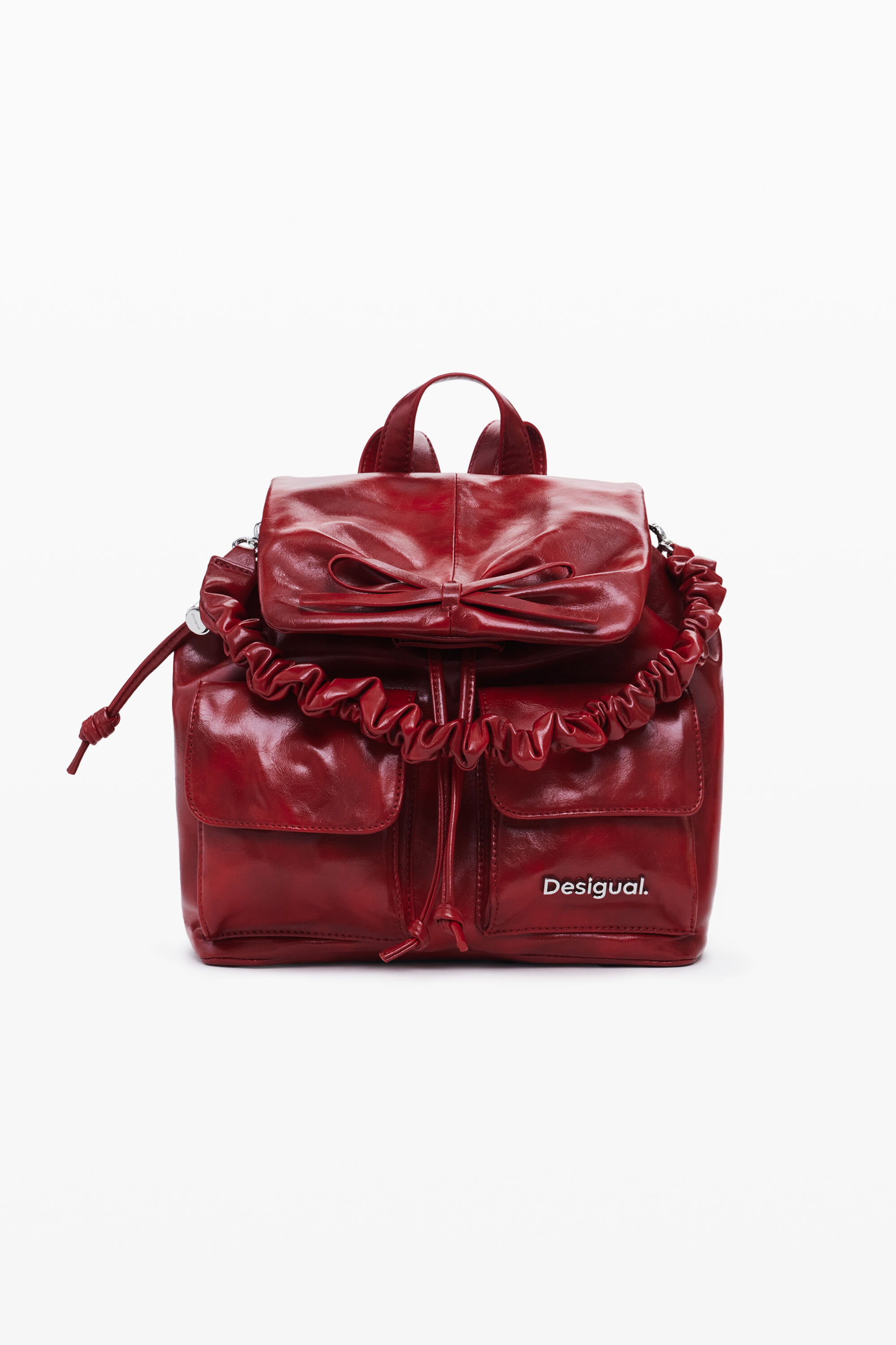 Desigual Kleine rugzak met strik - RED