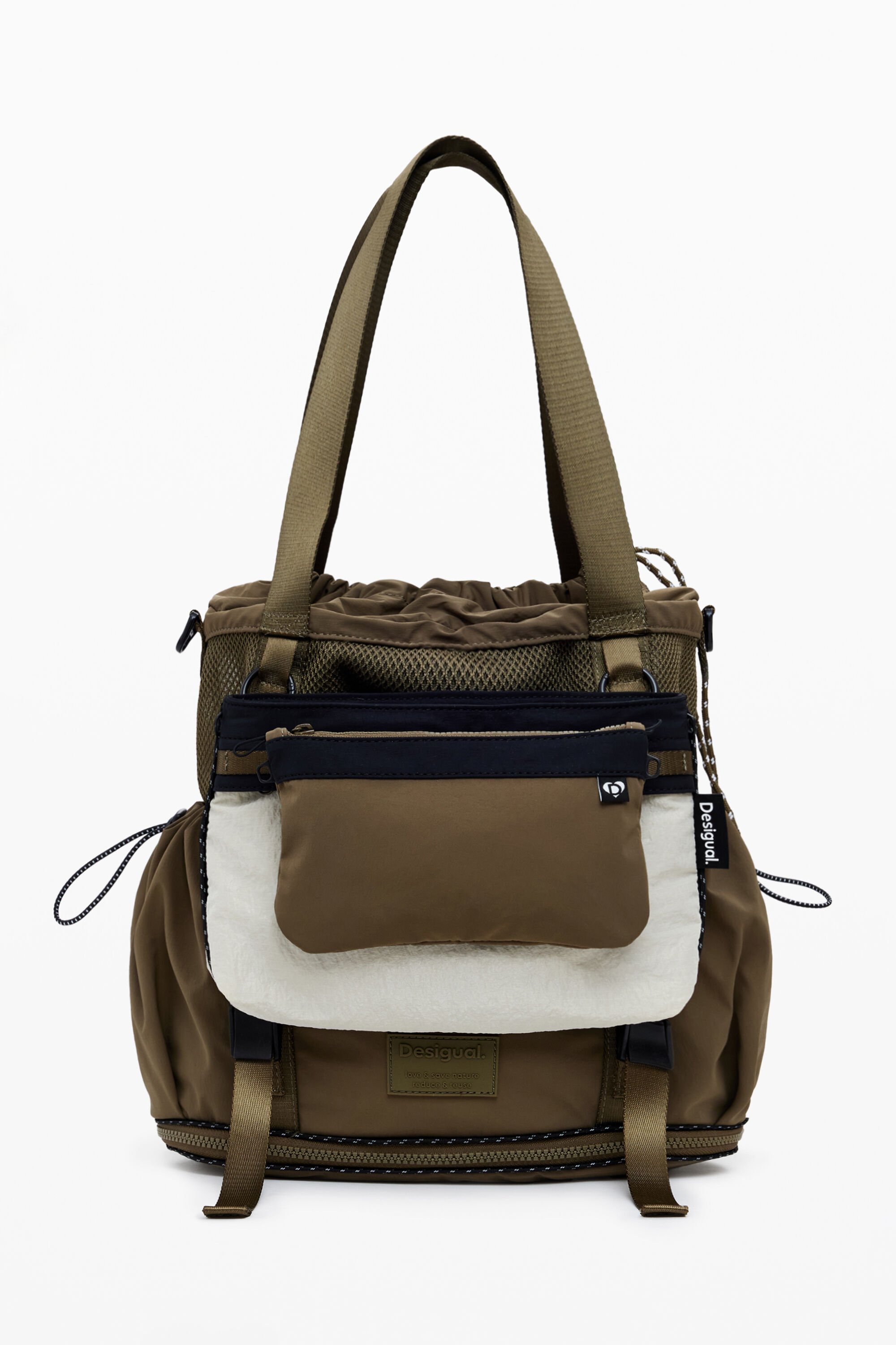 Desigual Grote uitbreidbare nylon rugzak - GREEN