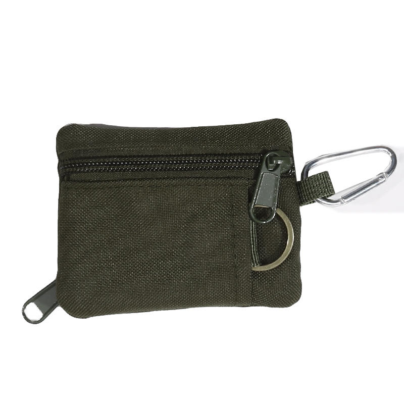 Lianshatu Multifunctionele Nylon Mini Tas Met Karabijnhaak Sport Portemonnee Opbergtas Draagbare Opbergtas Jacht Accessoires One Size