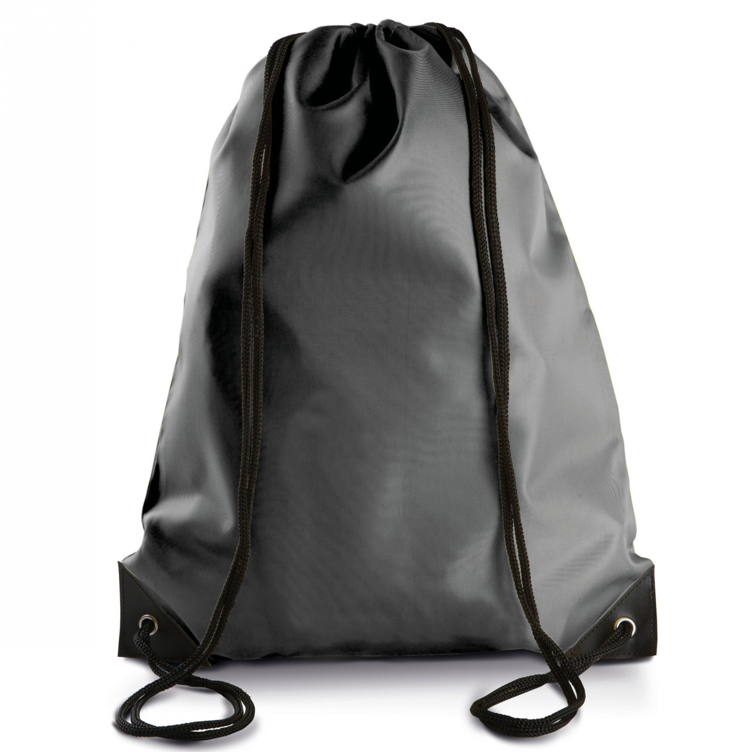 Merkloos 8x stuks sport gymtas/draagtas donkergrijs met rijgkoord x cm van polyester -