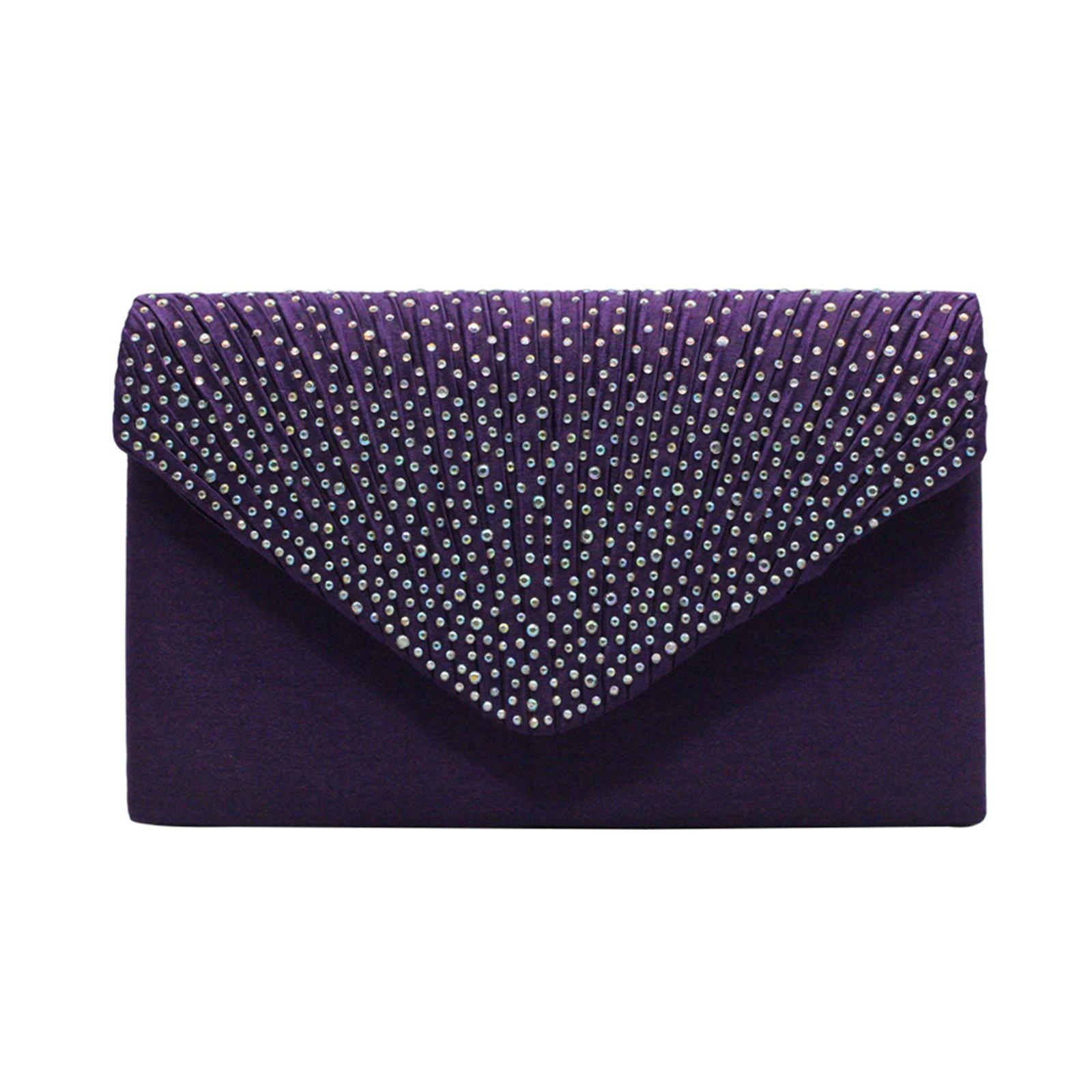 Superhero Damesmode elegante zijden riem boor clutch avond prom handtas portemonnee One Size