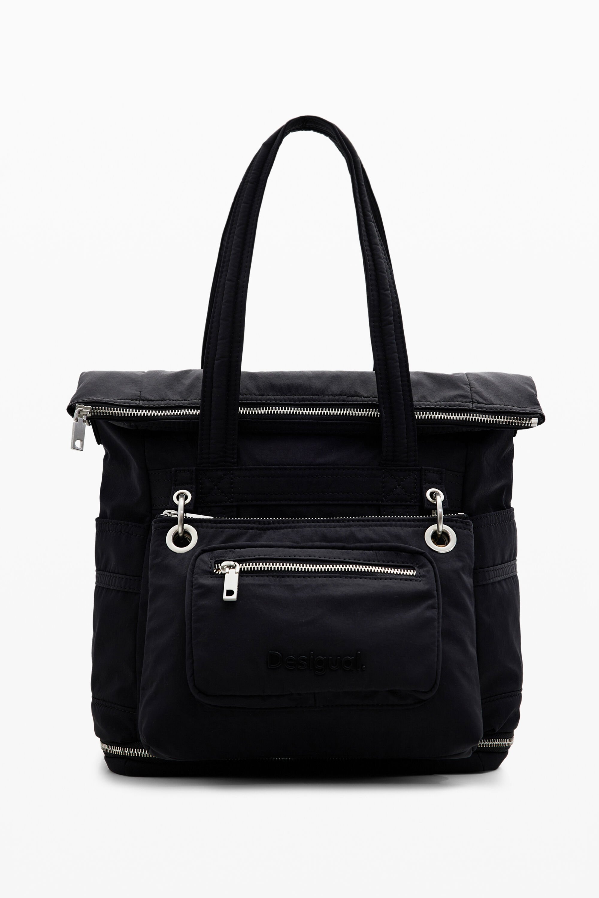 Desigual Voyager rugzak met meerdere zakken - BLACK