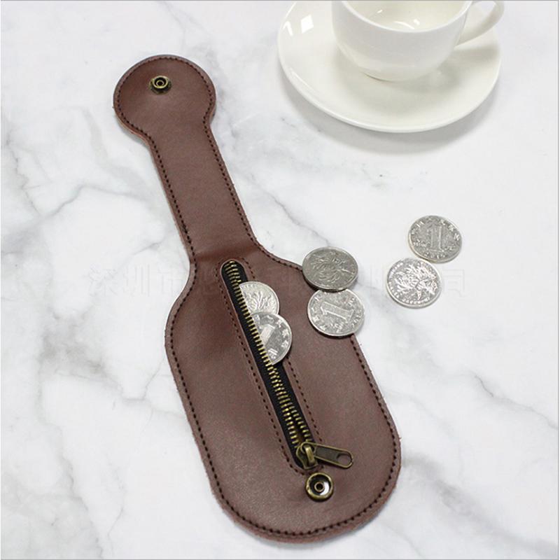 Chatoyant Heren leren portemonnee Outdoor Utility zelfverdediging Multitool portemonnee Dames 25.4*7.8 CM koffie