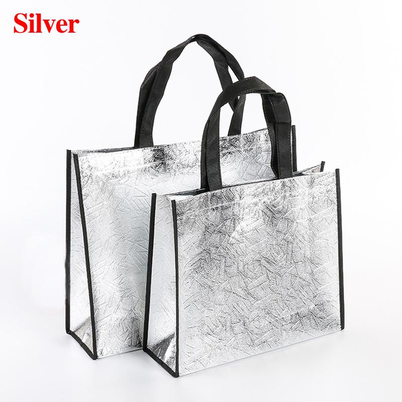 3FashionAccessory Mode Laser Boodschappentas Opvouwbare Eco Boodschappentas Grote Herbruikbare Opbergtas Cadeautas Tote Waterdichte Stof Niet-geweven Handtas S