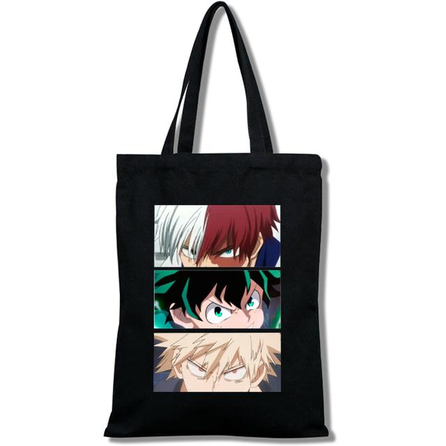 Iaidegou-2 Boku No Hero My Hero Academia Deku Bakugou Tote Bag Cartoon Print Meisjes Boodschappentassen Casual Mode 29*32cm