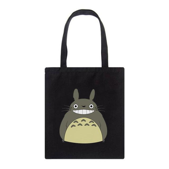Aidegou2 Zomer Kawaii Hayao Miyazaki My Neighbor Totoro Anime Schouder Canvas Tassen Casual Grote Capaciteit Tote Cartoon Harajuku Vrouwen Tas 34*42cm