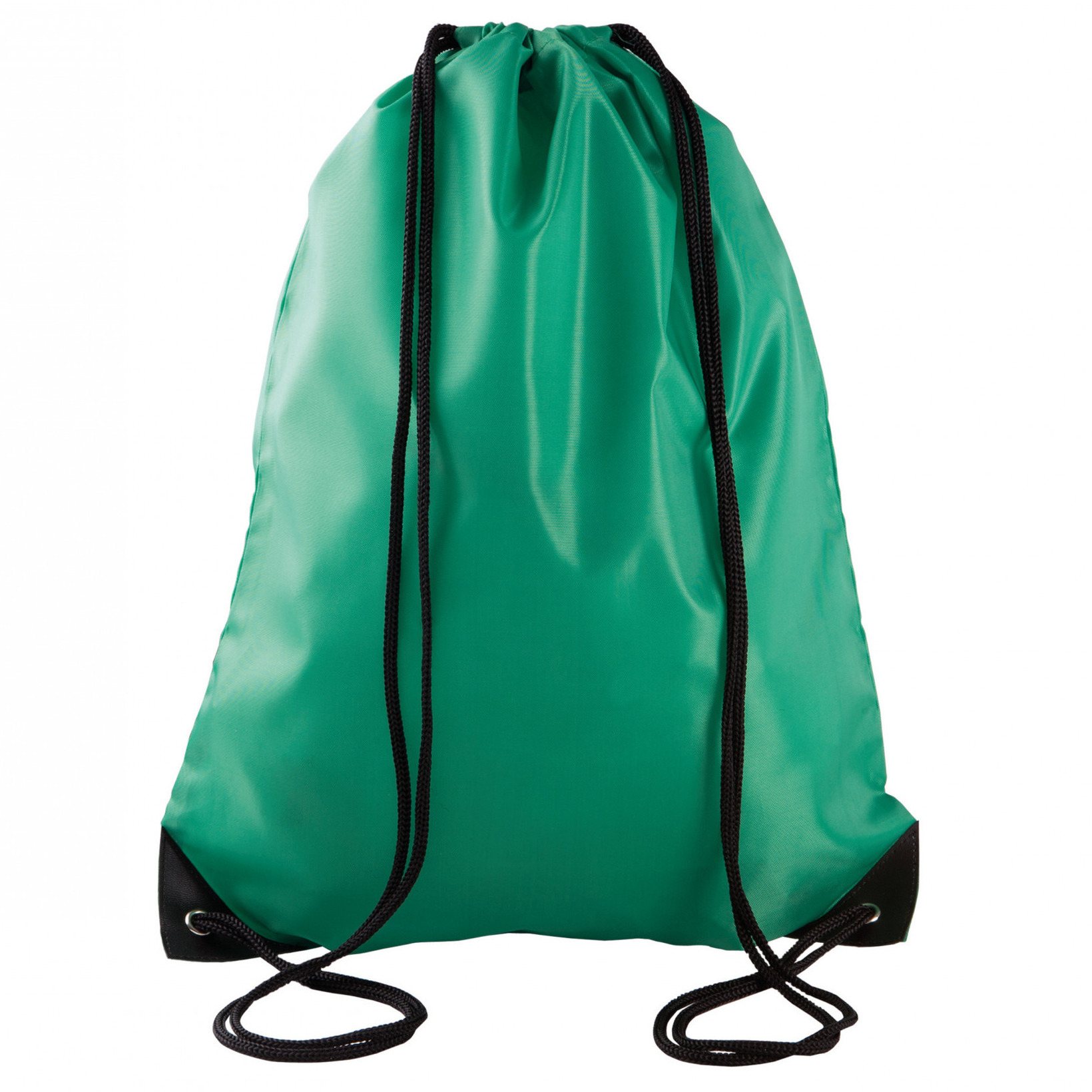 Merkloos 4x stuks sport gymtas/draagtas grasgroen met rijgkoord x cm van polyester -