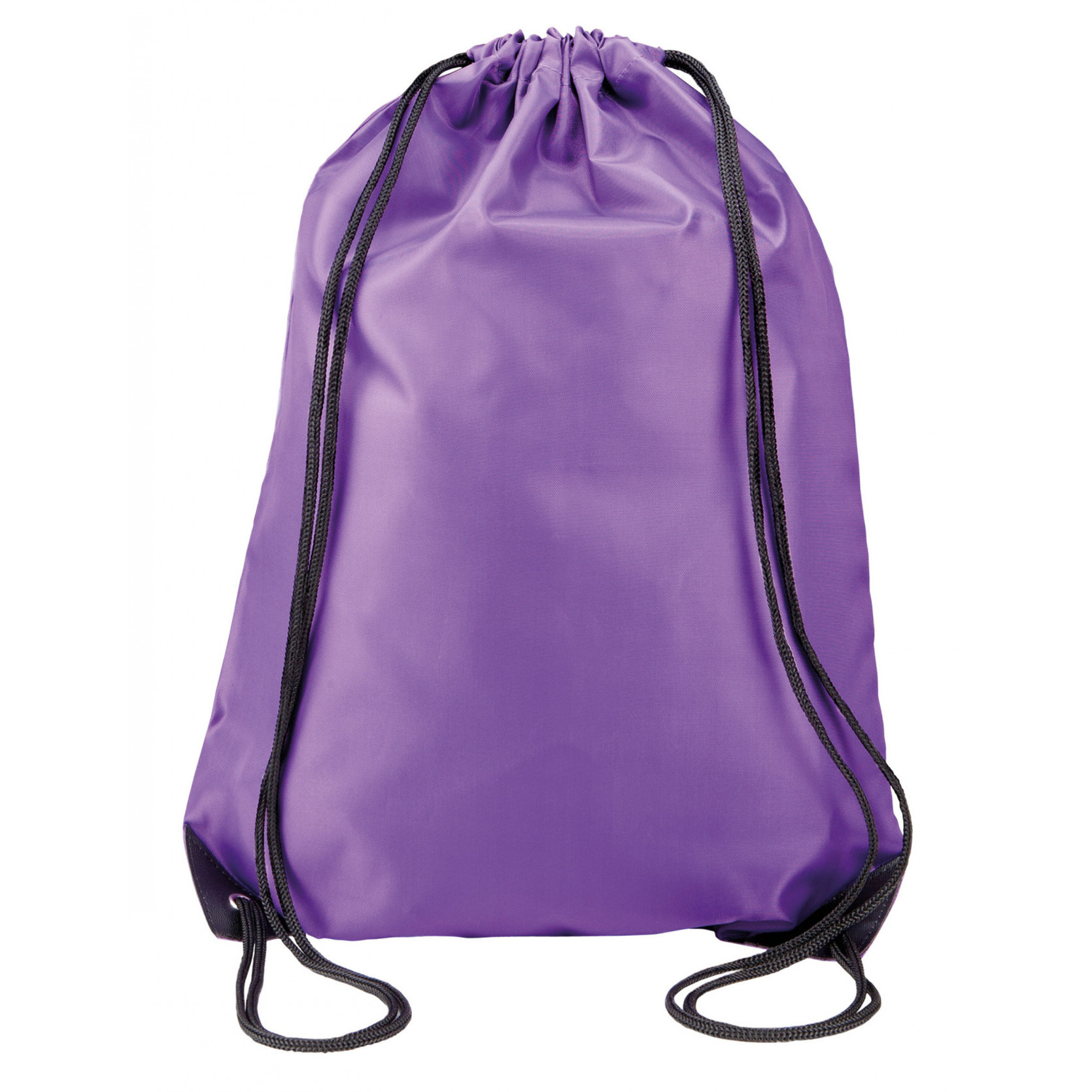 Merkloos 8x stuks sport gymtas/draagtas paars met rijgkoord x cm van polyester -