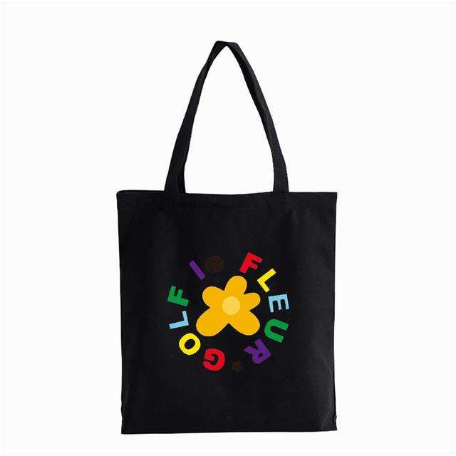 Aidegou27 Tyler The Creator canvas tas Golf Wang Flower boy Cat Rap Music Golf Wang OFWGKTA Skate Heren Shopper tas Unisex tote Schoudertas 24*26cm