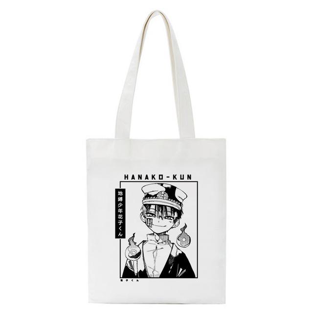Iaidegou-4 Japanse Anime Toilet Gebonden Hanako Kun Eco Canvas Shopper Bag Manga Tote Bags Harajuku Vrouwen Schoudertas Boodschappentas Handtas 34*42cm