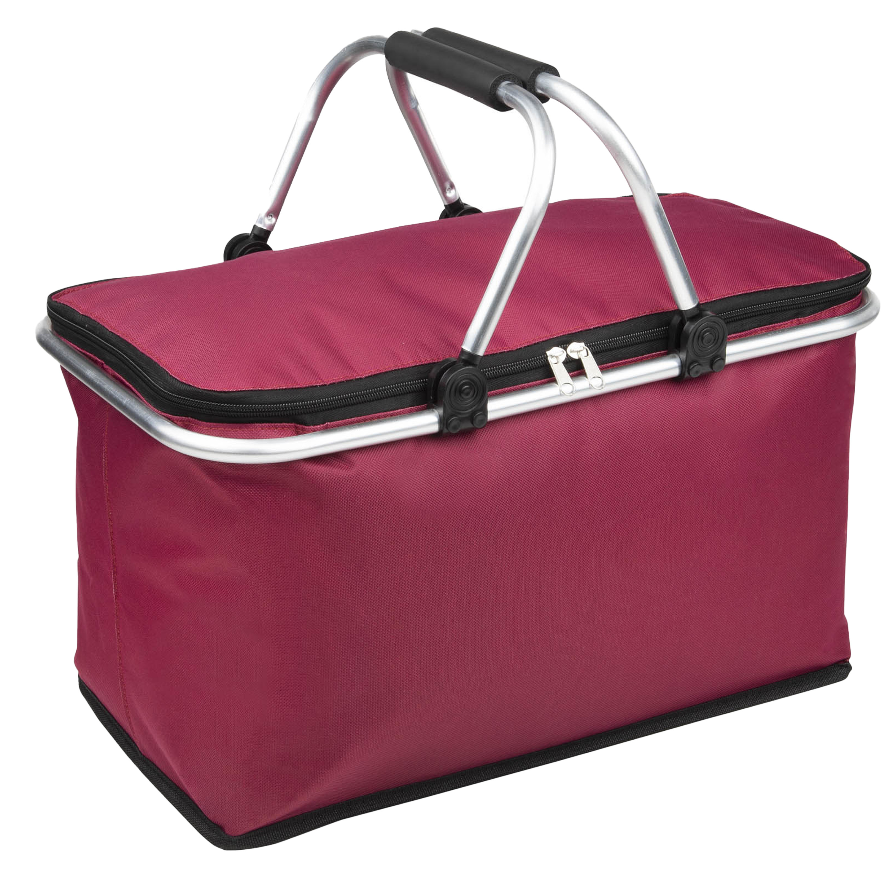 HI Koeltas - rood - x 28 x 25 cm - boodschappenmand - draagtas -
