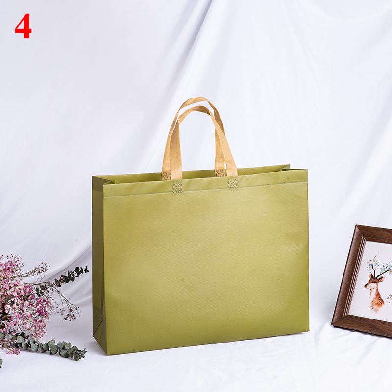 1Ursmart 1PC Herbruikbare stoffen boodschappentas Boodschappentas Waterdichte niet-geweven opvouwbare Eco Tote Grote capaciteit L kaki
