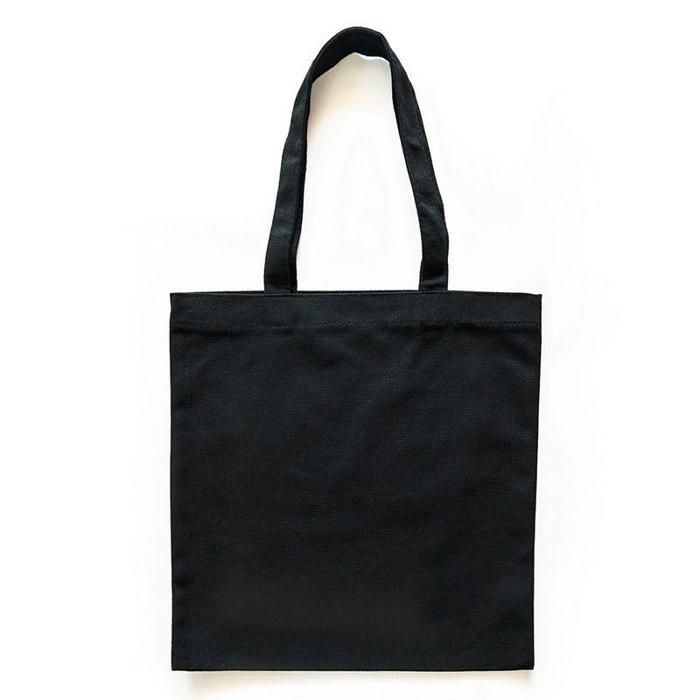 You do it Sac shopping en coton noir 37,5 x 42 cm