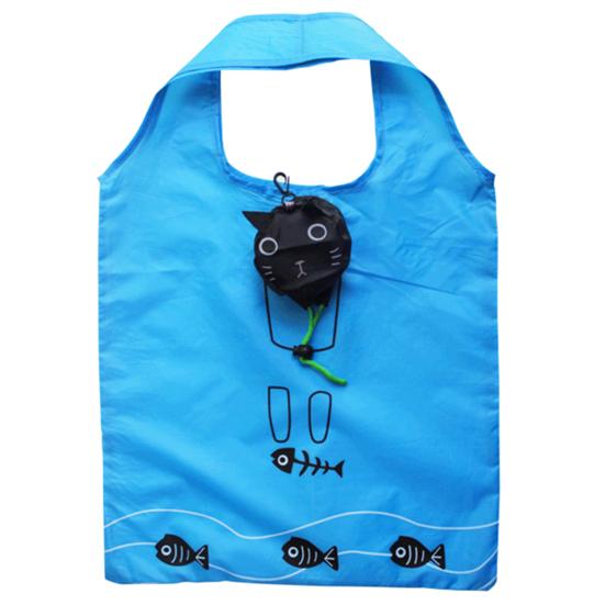 SUNJOY HOUSE Herbruikbare boodschappentas Grote capaciteit Sterke dragende waterdichte cartoon dierenthema Opvouwbare boodschappentas Cat