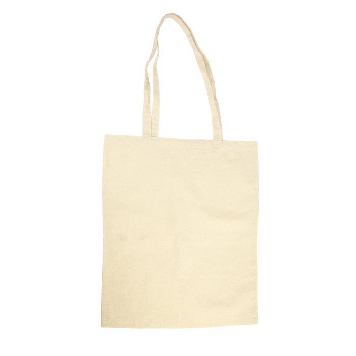 MegaCrea Sac en coton à décorer Tote bag 38x42 cm Anses longues 70 cm
