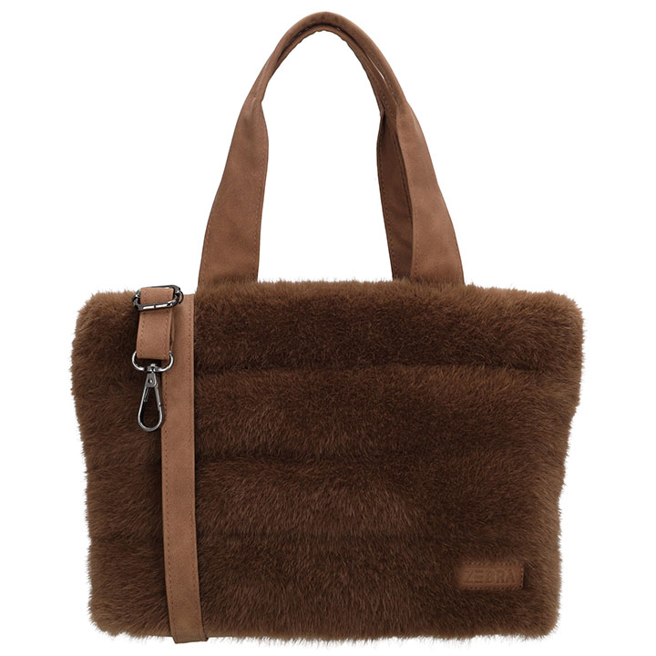 Zebra Trends Bont Handtas/Schoudertas Emma Mid Bruin