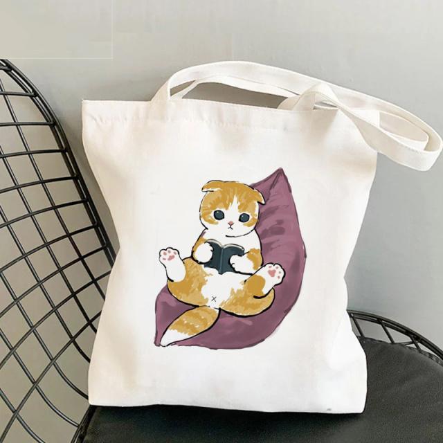 Aidegou2 Cat Shark Boodschappentas Bolsa Compra Plegable Jute Tas Bolsa Shopper Bolso Shopping Handtas Tas Tote Herbruikbaar Netto Ecobag Cabas 29*32cm