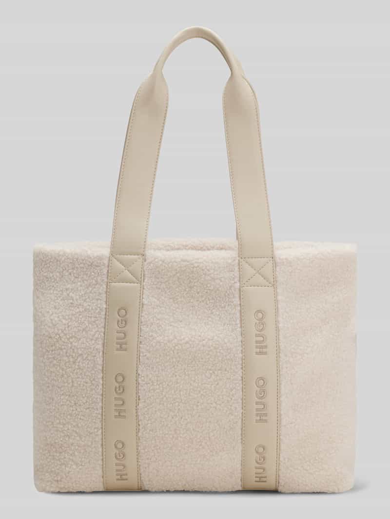 HUGO Shopper met labelriempjes