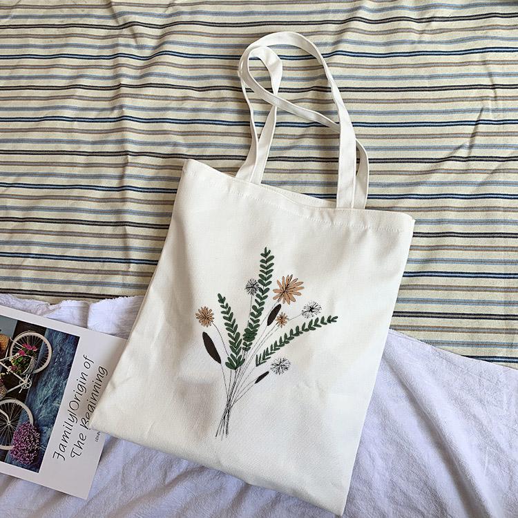 Jiangkao Vrouwen Boodschappentas Vrouwelijke Canvas Schoudertas Eco Handtas Herbruikbare Boodschappentas Studenten Boekentassen