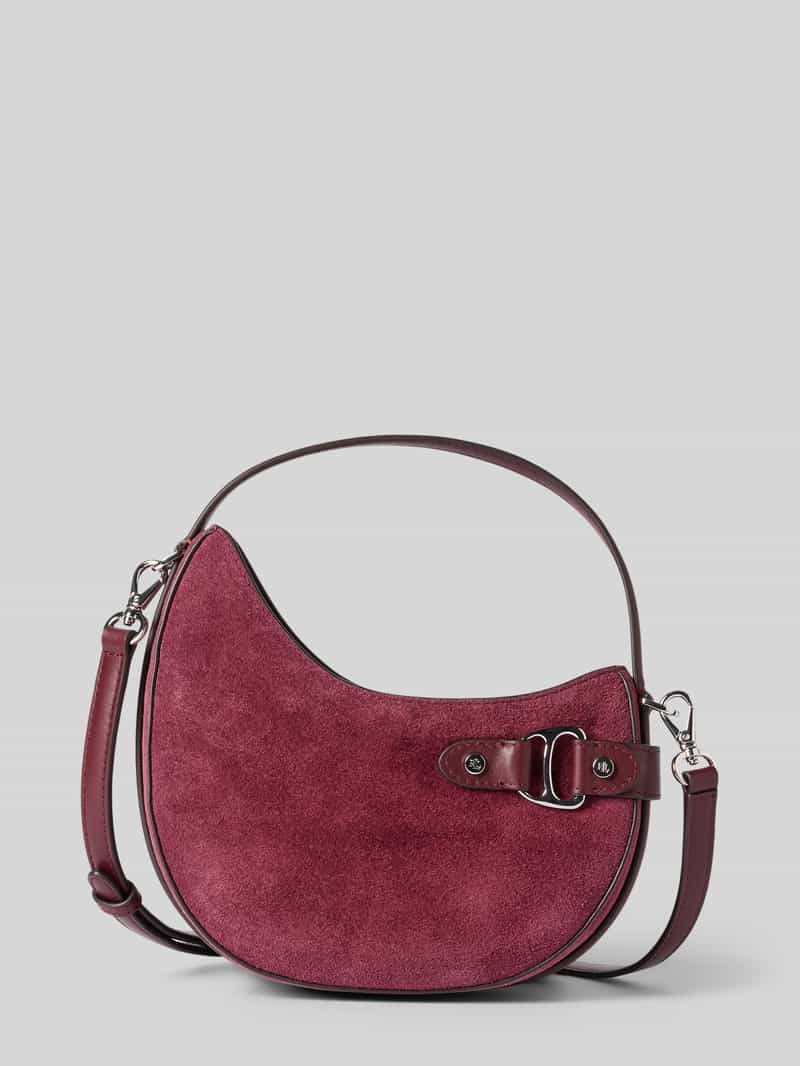 Lauren Ralph Lauren Handtas van runderleer met draagband en schouderband