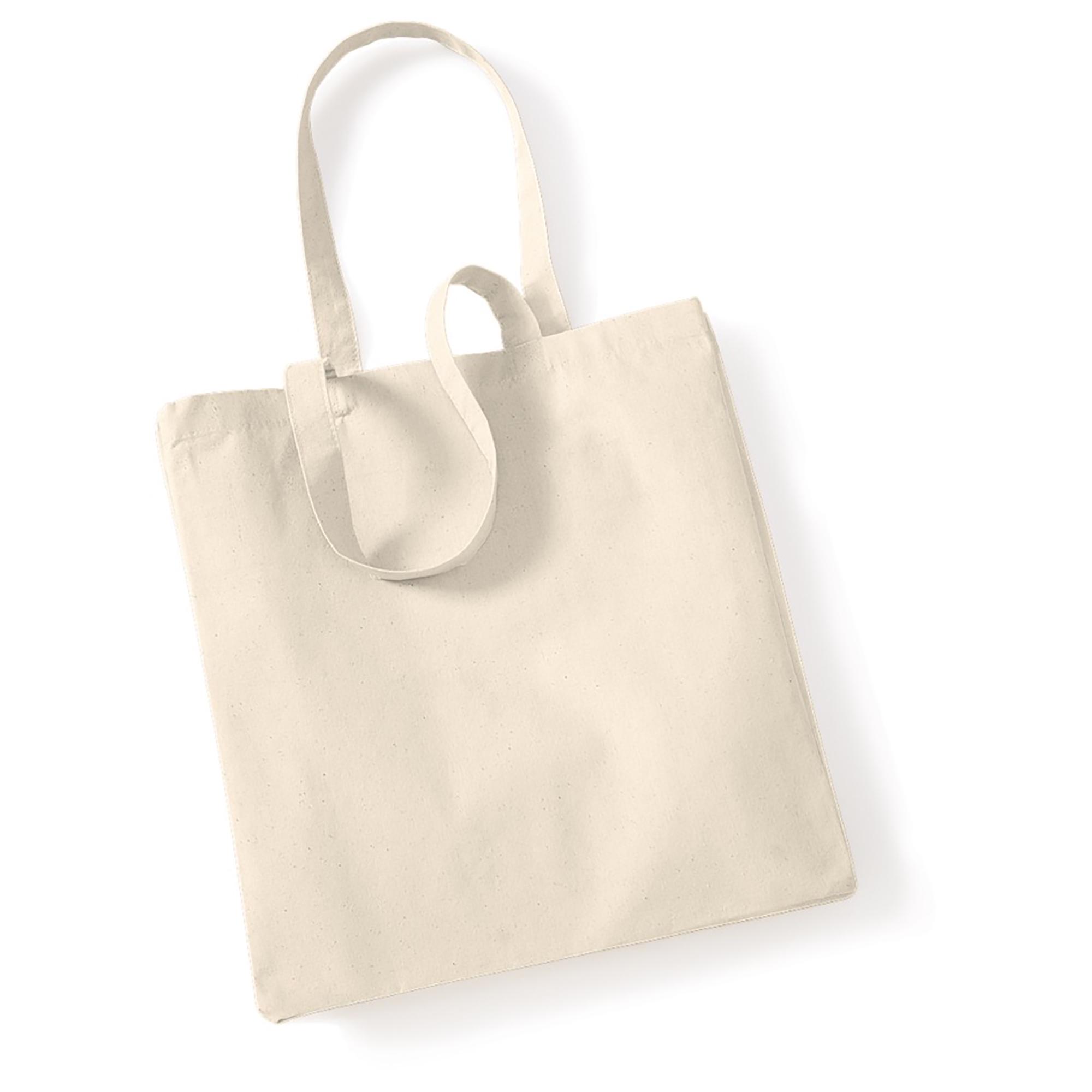 Westford Mill Canvas Klassieke Shopper Bag - 26 Liter (Pak van 2) natuurlijk