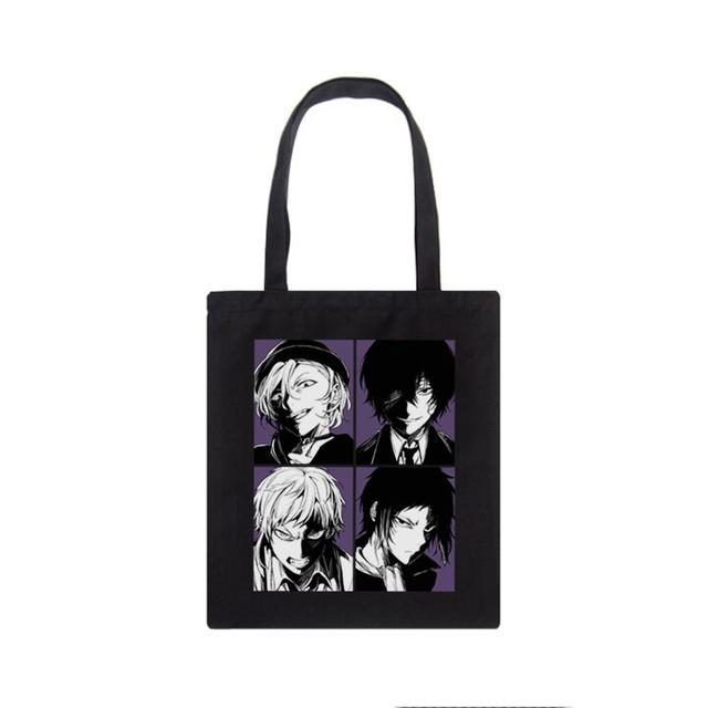 Aidegou19 Bungo Zwerfhonden schoudertas Nakajima Atsushi vrouwen casual Tote hiphop y2k shopper tassen Japanse anime dazai osamu canvas tas 34*42cm