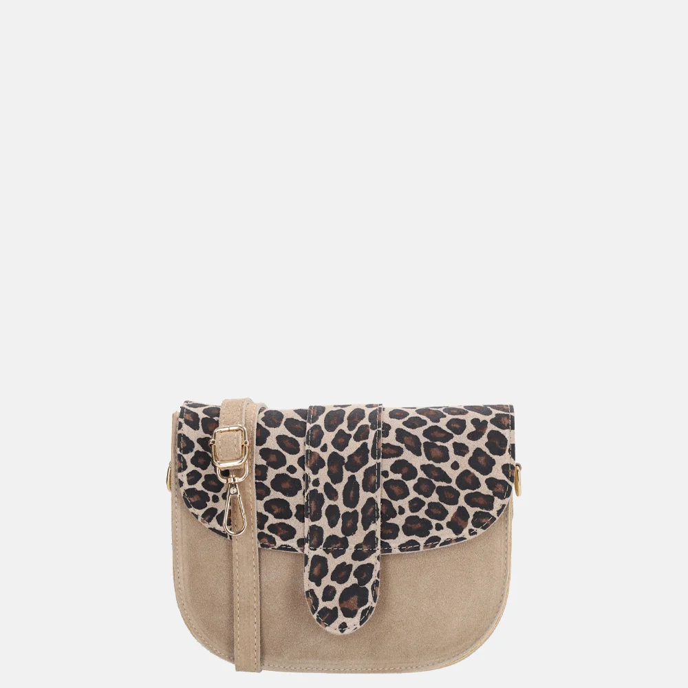 Charm London crossbody tas leopard taupe