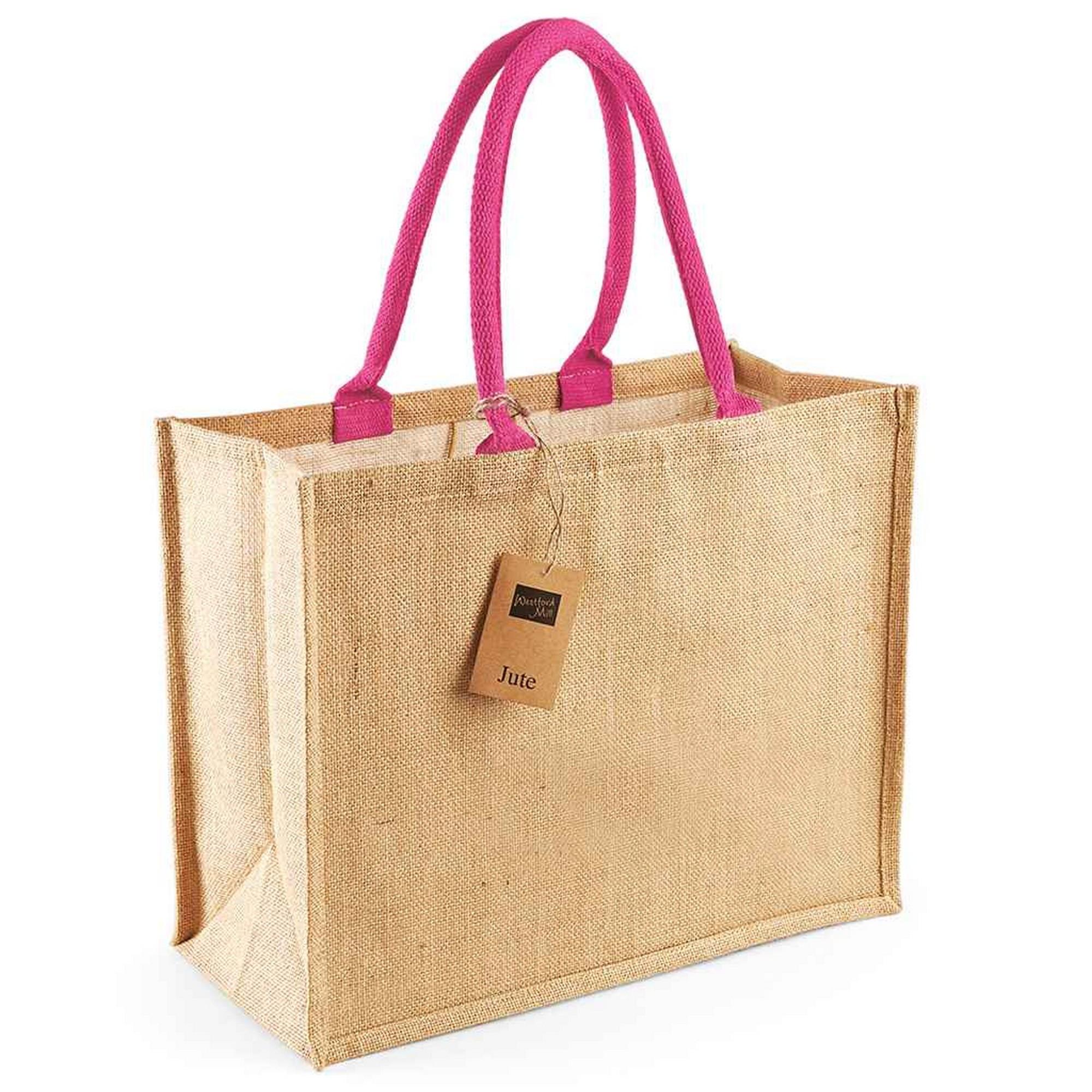 Westford Mill klassieke jute shopper One Size