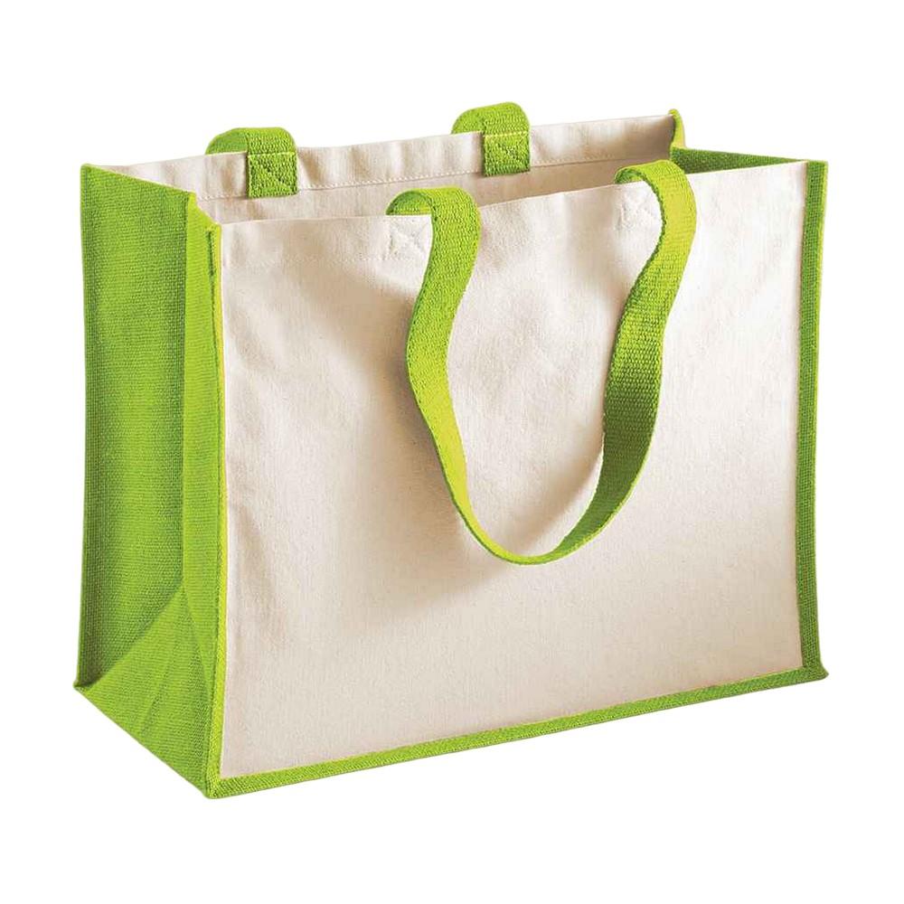 Westford Mill klassieke jute shopper One Size