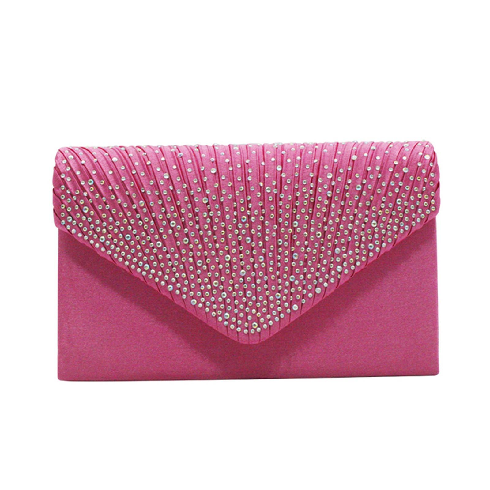 Superhero Damesmode elegante zijden riem boor clutch avond prom handtas portemonnee One Size