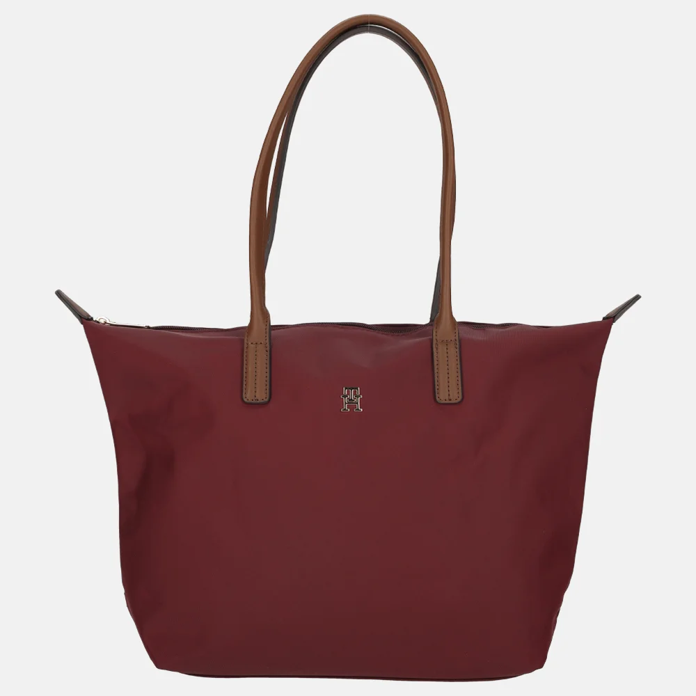Tommy Hilfiger Draagtas POPETTE TOTE , dames schoudertas met contrasterende handvatten