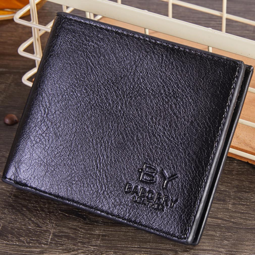 Baborry Heren portemonnee portemonnees voor dames houder portemonnee clutch slanke portemonnee heren portemonnees met muntritszak zwart
