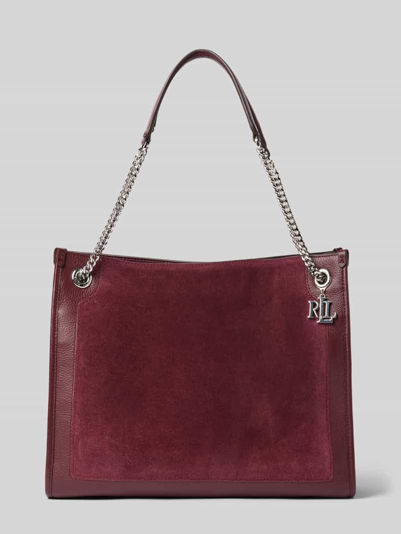 Lauren Ralph Lauren Shopper van runderleer met labelapplicatie