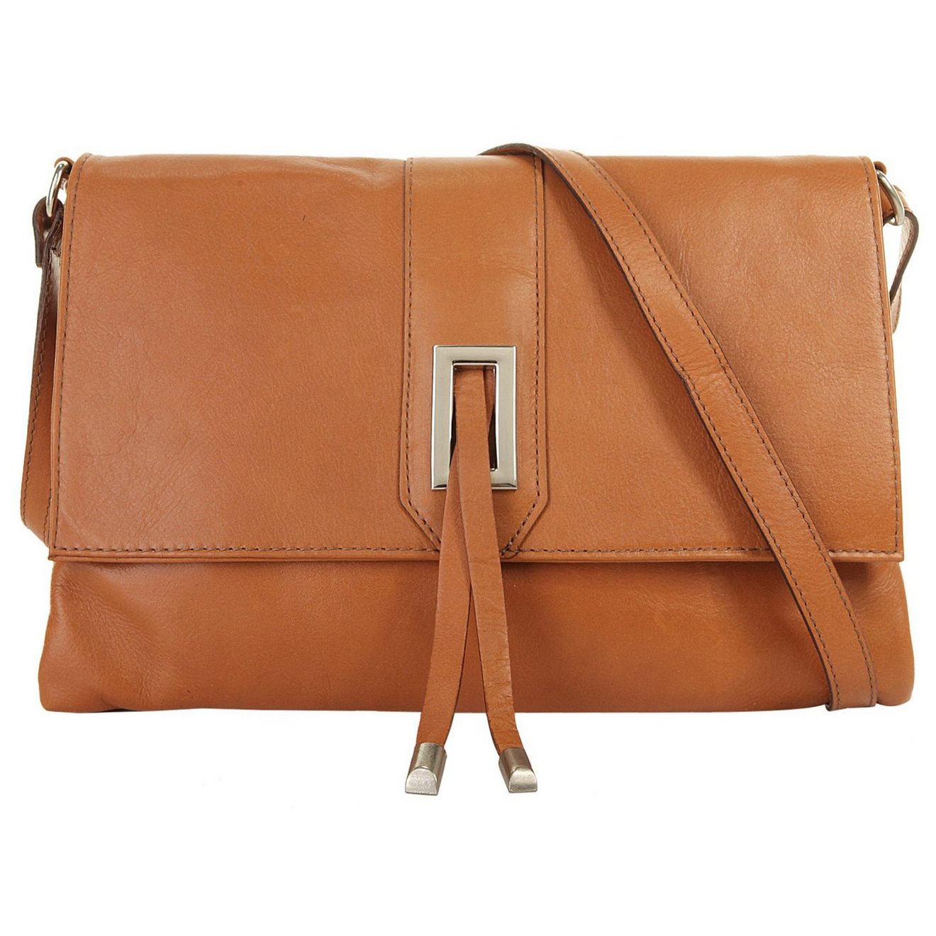 Cluty Schoudertas echt leer, made in italy