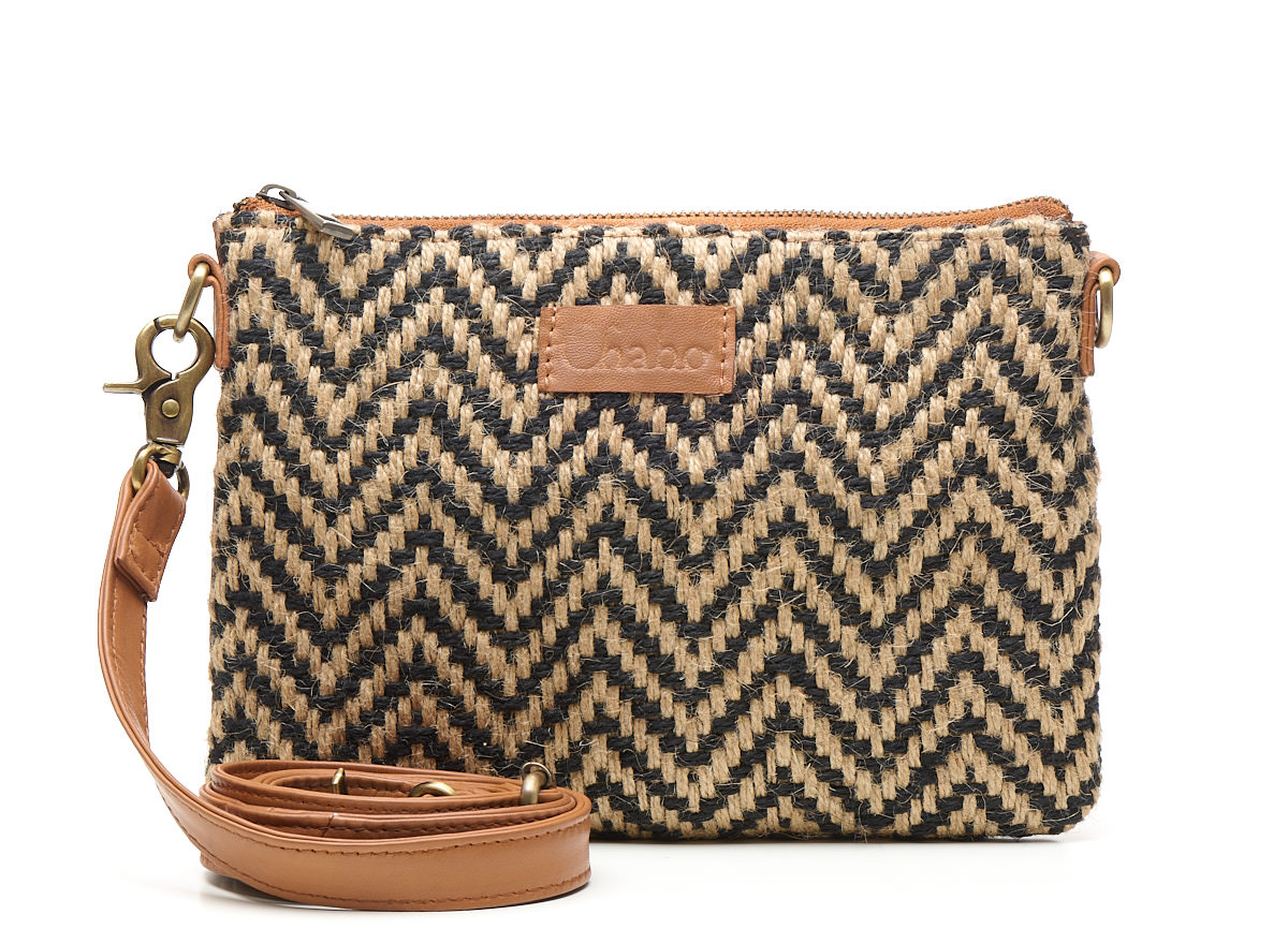 Chabo Bags Romio Jaquard Crossbody Clutch/Schoudertas Cognac