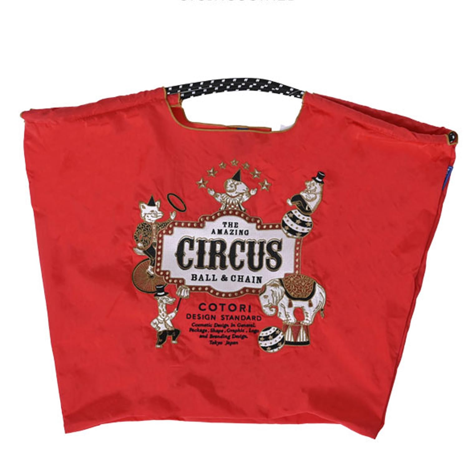 Zen Picks - Japan Product select - Ball and Chain Echte L-maat COTORI Samenwerking CIRCUS Polyester 321107 [Ball & Chain] Ver. Opvouwbaar, Borduurwerk, rood