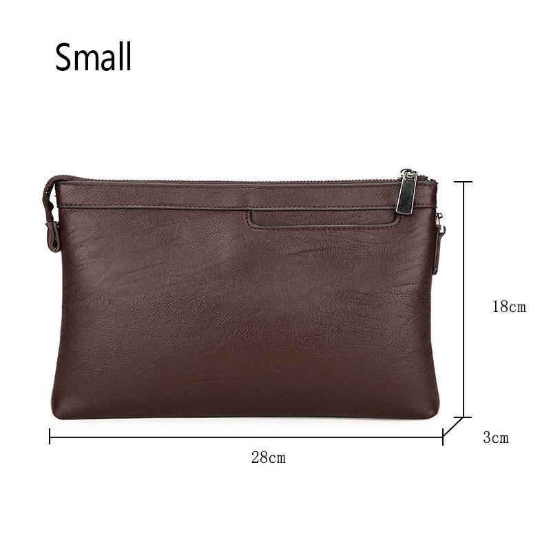 SCIONE Heren Envelop Tas Grote Capaciteit Zakelijke Casual Clutch Tas Trend Clutch Tas Samll bruin