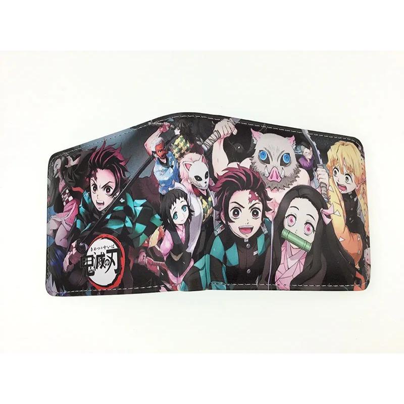 Schoolbag Hot Demon Slayer Portemonnee Cartoon Portemonnee Leren Korte Portemonnees voor Mannen Vrouwen