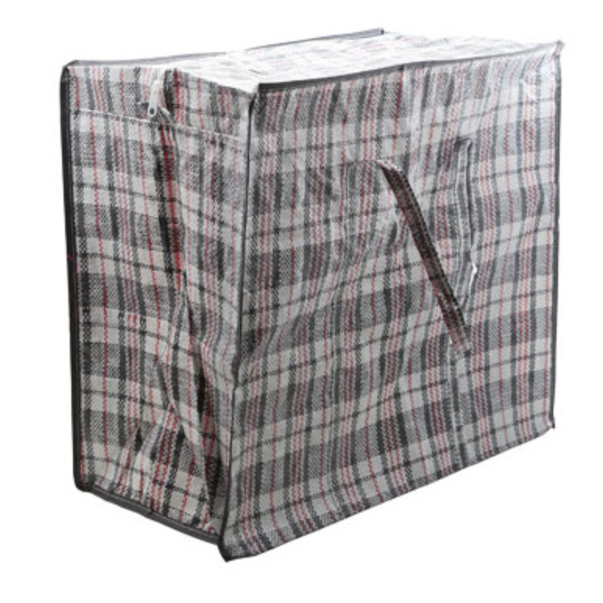 Benson Dekens en kussens Opbergtas - 82 liter - jumbo formaat - zwart geruit - 55 x 30 x 50 cm -